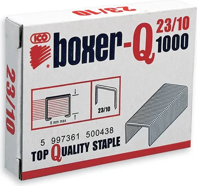 Immagine prodotto di Punti metallici per cucitrice Boxer-Q, 23/10, 1 000 pz