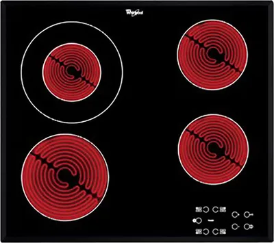 Image de Whirlpool AKT 8130 BA hob Black Built-in Ceramic 4 zone(s)