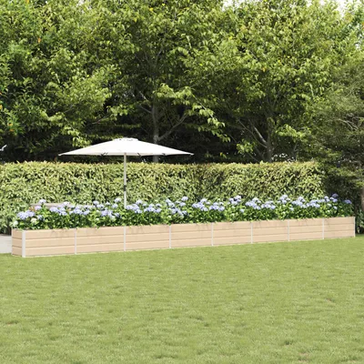 Image de Jardinière vidaXL, couleur ivoire, 770 x 50 x 45 cm, acier galvanisé