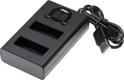 Produktbild von vhbw Dual USB Ladegerät kompatibel mit Olympus OM-D E-M10 Kamera/Akku - Ladeschale, Ladeanzeige, 8,4 V