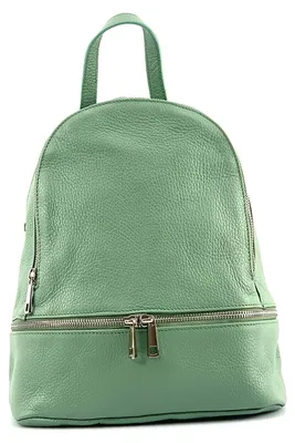Imagen del producto de Mochila Florence, color verde claro, cuero. Mochila urbana modelo D2OTF612L