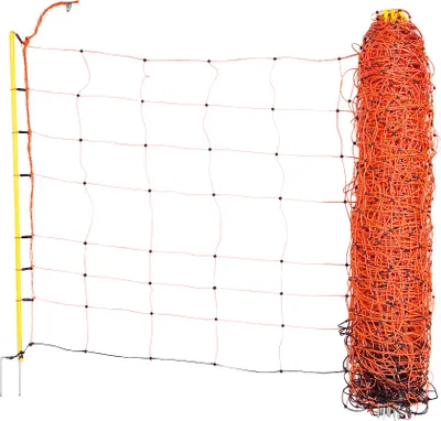 Produktbild von KERBL Schafnetz Doppelspitze 50 m – Orange, Kunststoff/Metall