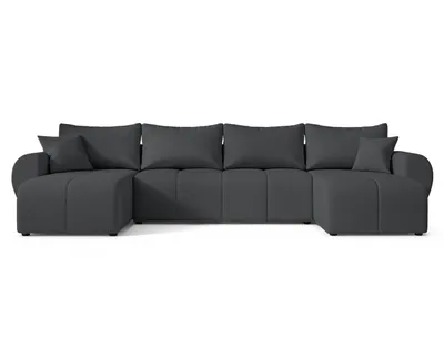 Produktbild von AX LIVING Malatya U Couch mit Schlaffunktion Ecksofa Dunkelgrau 311 cm
