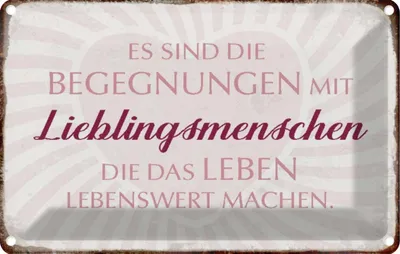 Produktbild von vianmo Blechschild 20x30 cm Lieblingsmenschen Leben Dekoration Spruch Zitat