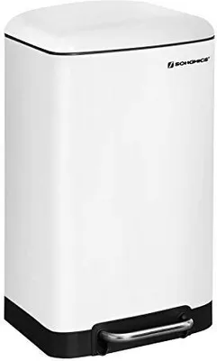 Produktbild von Odpadkový kôš, 30 l odpadkový kôš, oceľový pedálový kôš, s vnútorným vedrom a vekom, mäkký uzáver, hermetický,