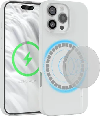 Produktbild von EAZY CASE Silikon MagSafe Handyhülle kompatibel mit Apple iPhone 16 Pro Max Hülle mit Kameraschutz, Silikonhülle, Schutzhülle Weiß