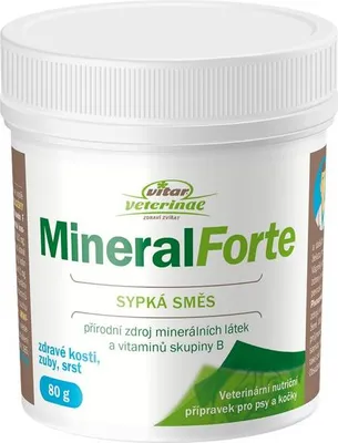 Immagine prodotto di VITAR Veterinae Mineral Forte 80 g ossa denti cani gatti