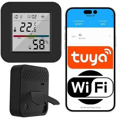 Zdjęcie produktu dla Czujnik temperatury wilgotności WIFI tuya pilot ir smart home