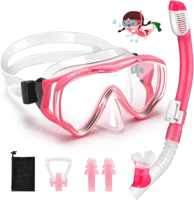 Productafbeelding van Kindersnorkelset - Duikmasker voor kinderen van 4-16 jaar, met anti-condenscoating en verstelbare band