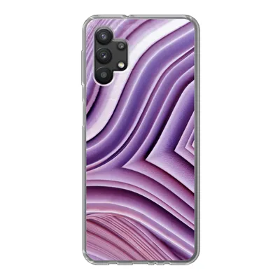 Produktbild von MuchoWow® Handyhülle Schutzhülle Hülle für Samsung Galaxy A32 5G Naturstein - Nahaufnahme - Weiß Silikon Softcase Handy Hülle - Softcase