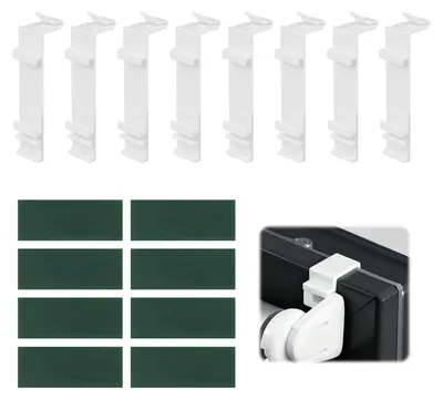 Klemmhalterung für Doppelrollo, Mini-Rollo, 4 Paar, Klebepads, 1,5-2 cm Rahmen