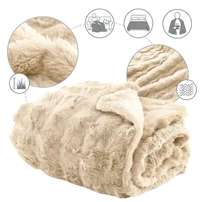 Immagine prodotto di Cammello accogliente coperta peluche divano coperta super morbida vita coperta flanella divano coperta tiro coperta coperta divano coperta per letto divano camera da letto ufficio 160x200cm