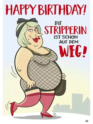 Produktbild von Musikkarte Motiv 43, Happy Birthday! Die Stripperin ist...