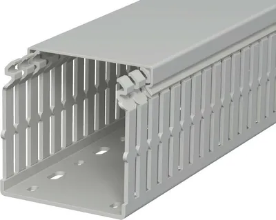 Produktbild von OBO LKV N 75075 Verdrahtungskanal 75x75x2000 PVC steingrau RAL7030 6178426