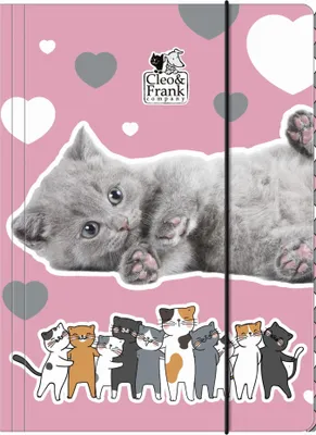Image de Classeur A4 Cleo and Frank Cat avec gomme 39 Derform