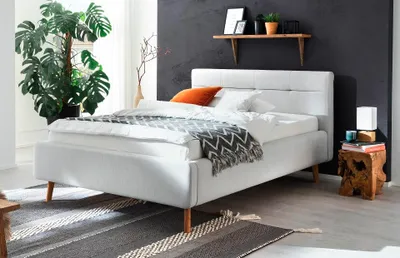 Produktbild von Bett Laika 140x200cm mit Stauraum - hellgrau