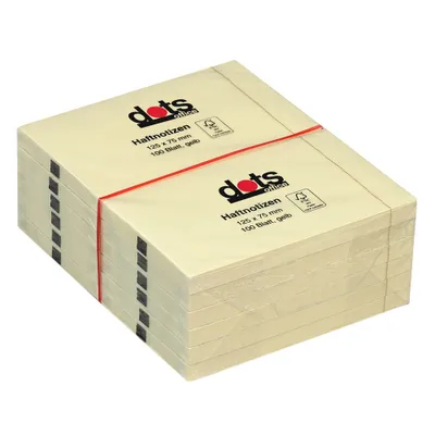 Produktbild von dots Haftnotizen gelb 12 Blöcke