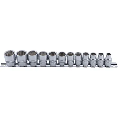 Produktbild von BGS 9105 Steckschlüssel-Einsatz-Satz, Zwölfkant, A ntrieb Innenvierkant 10 mm (3/8"), SW 8 - 19 mm, 1