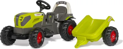 Produktbild von Rolly Toys Trettraktor CLAAS AXOS 240 mit Anhänger - Kinderfahrzeug