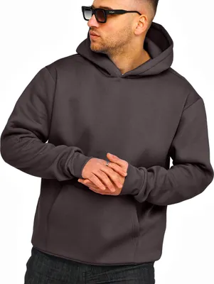 Produktbild von DAILY Baumwolle Herren Kapuzenpullover im Oversize Schnitt Unifarben - Kapuzenpullover Loose-Fit Herren Basic Kapuzen-Sweatshirt Oversized Raglan Sweater