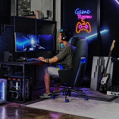 Obrázek produktu pro LARS360 USB neonová lampa, neonový nápis, herní noční světlo pro nástěnnou dekoraci, LED neonový nápis neonové osvětlení, párty světla - "LIVE