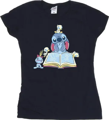 Produktbild von Disney - "Reading Reading A Book" T-Shirt für Damen BI25701 (XL) (Marineblau)