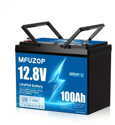Immagine prodotto di Batteria LiFePO4 da 12V 100Ah - Batteria al litio - Batteria ad alta capacità di scarica - Batteria per camper - Batteria per impianti solari