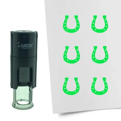 Produktbild von CombiCraft Selbstfärbender Stempel 'Hufeisen' in der Farbe Grün, Ø10mm