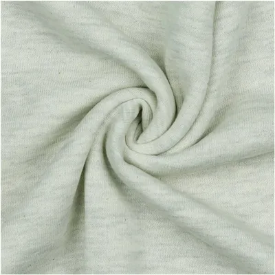 0,5m melierter Sweat-Stoff Meterware Oeko-Tex Sweatstoff Sweat weiss