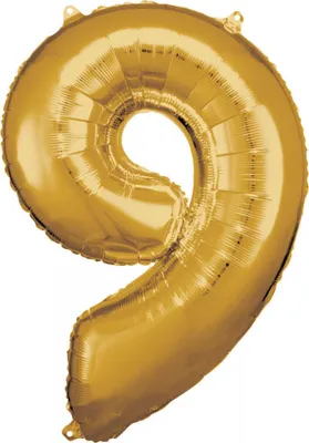 Produktbild von AMSCAN Large Number 9 Folienballon N3 0