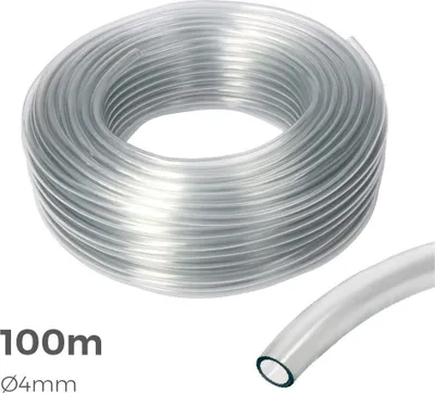 Image de Tuyau Transparent 4x6mm 100m Flexibilité Et Visibilité Du Fluide - Edm