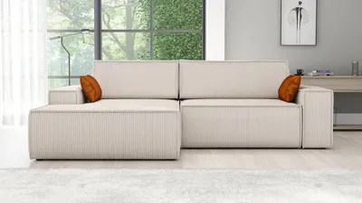 Produktbild von Ecksofa TOR mit Schlaffunktion. Farbe: Cream.