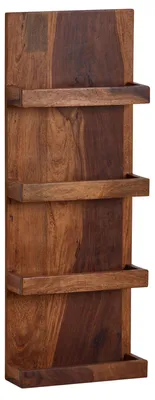 Image de Étagère murale 30x10x80 cm en bois massif de Sheesham avec étagères