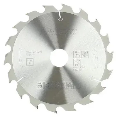 Image de Lame de scie circulaire pour bois HIKOKI 752431 185x30x1,6mm 18 dents