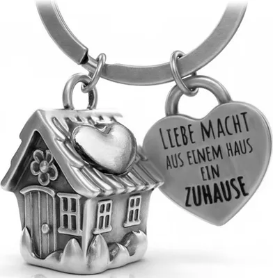 Produktbild von LANOLU Schlüsselanhänger Haus, Einzugsgeschenke Wohnung und Haus, Einweihungsgeschenk Wohnung, Richtfest Geschenk, Hausbau Geschenk