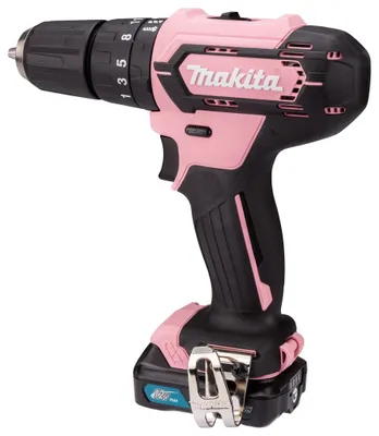 Obrázok produktu pre Makita HP333DSAP1, Elektrický skrutkovač, Rukoväť, 1/2", Čierna, Ružová, 1700 ot/min, 450 ot/min
