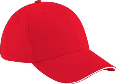 Immagine prodotto di Berretto da baseball Beechfield Unisex Athleisure Cotone BC3433 (Taglia unica) (Classico Rosso/Bianco)