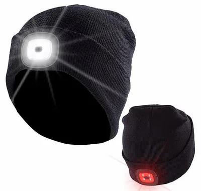 Image de Bonnet à LED avant et arrière - Noir