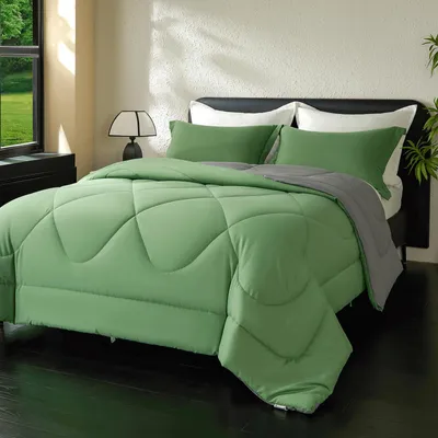 Productafbeelding van Dekbed 200x200 cm, voor alle seizoenen, 300 gsm, microvezel, met kussenslopen