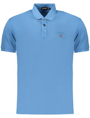 Immagine prodotto di Polo da uomo a maniche corte blu - Vestibilità regolare con ricamo e stampa