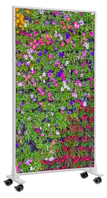 Productafbeelding van Vrijstaande Beeldverwarming 1200W - Elektrisch Warmtepaneel met Rolvoeten - 120x60 cm - Binnen