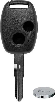 Produktbild von Auto Schlüssel Funk Fernbedienung 1x Gehäuse 2 Tasten + 1x Rohling + 1x CR1616 Batterie kompatibel mit Honda