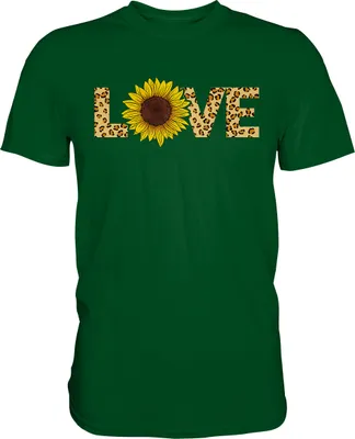 Produktbild von Love Sonnenblumen T-Shirt Gärtner Geschenk – Bottle Green / M