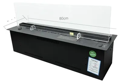 Obrázok produktu pre Dekoračný krb do interiéru, ekologický dizajn, realistický LED plameň, ochrana proti vetru cez aplikáciu, 800 mm (31,50 palca), ochrana proti vetru cez aplikáciu