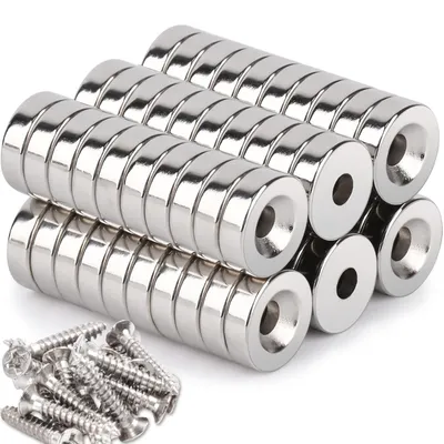 Immagine prodotto di Solidchoice - Set di 60 magneti al neodimio, 10 x 3 mm con foro
