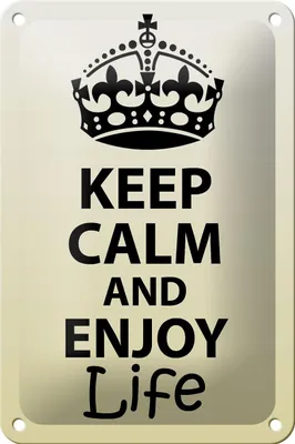 Produktbild von Blechschild Spruch 12x18cm Keep Calm and enjoy life
