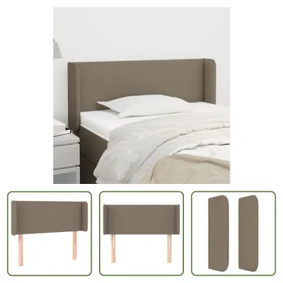 Produktbild von The Living Store Kopfteil mit Ohren Taupe 93x16x78/88 cm Stoff