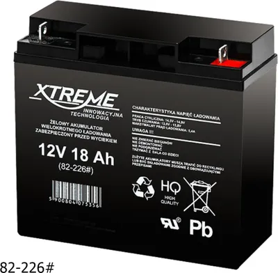 Produktbild von Gel AGM Batterie Xtreme 12V 18Ah zyklenfest wartungsfrei ersetzt 17Ah 19Ah 20Ah