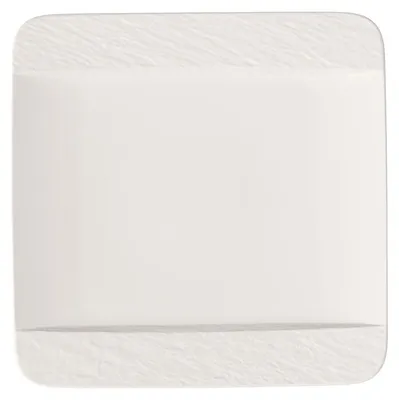 Imagen del producto de Villeroy & Boch, juego de 6 platos llanos cuadrados "Manufacture Rock" en blanco, porcelana premium, color blanco, referencia 1042402610