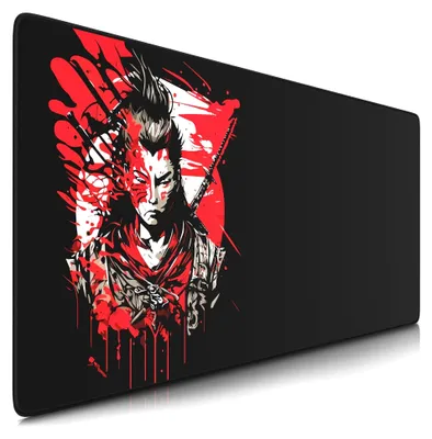 Produktbild von - XXL Speed Gaming Mauspad 900 x 400mm - XXL Mousepad - Tischunterlage Large Size - verbessert Präzision und Geschwindigkeit - Samurai